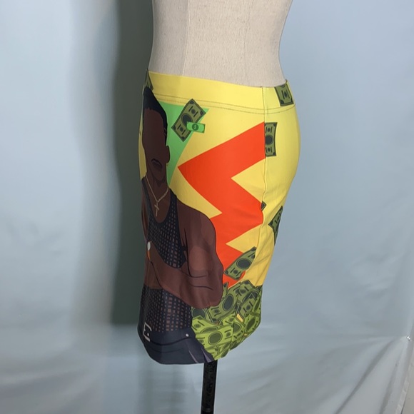 Temple And Kardy Bobby Brown Yellow Pencil Skirt Size Small - Picture 2 of 5